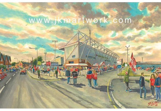 Gresty Road Stadium 'Going to the Match' Fine Art Print - Crewe Alexandra FC Gresty Road Stadium 'Going to the Match' Fine Art Print - Crewe Alexandra FC